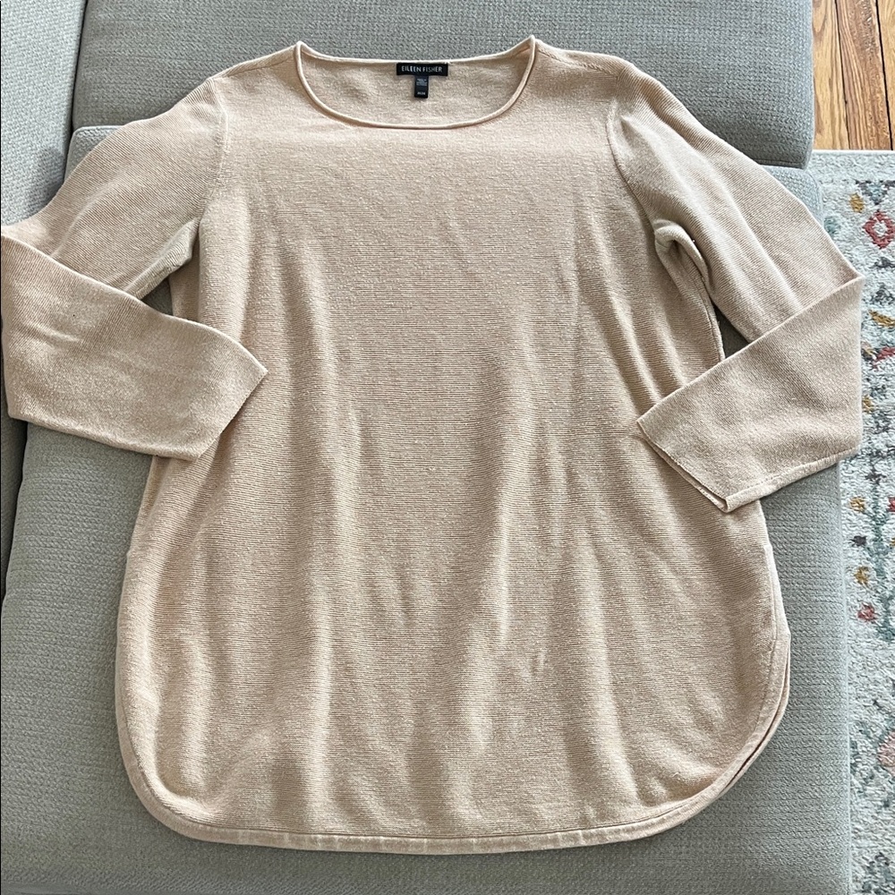 Eileen Fisher Sandstone Crewneck Tunic